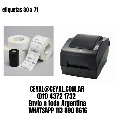 etiquetas 30 x 71