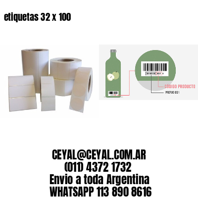 etiquetas 32 x 100