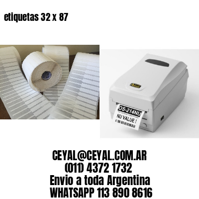 etiquetas 32 x 87