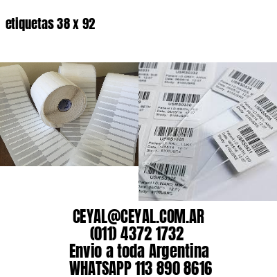 etiquetas 38 x 92