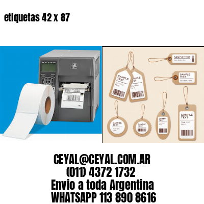 etiquetas 42 x 87