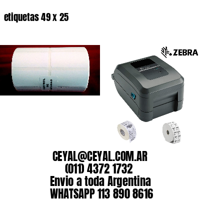 etiquetas 49 x 25