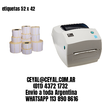 etiquetas 52 x 42
