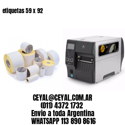 etiquetas 59 x 92