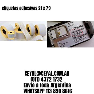 etiquetas adhesivas 21 x 79