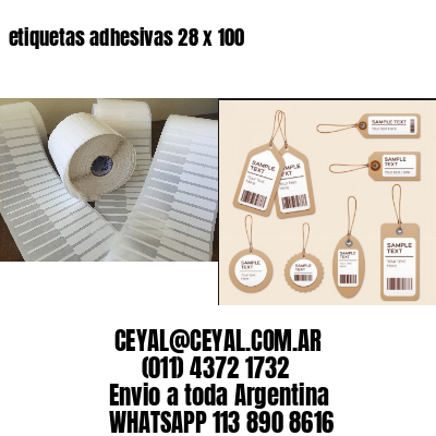 etiquetas adhesivas 28 x 100
