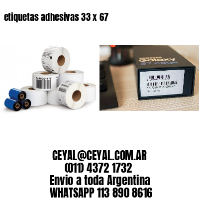 etiquetas adhesivas 33 x 67