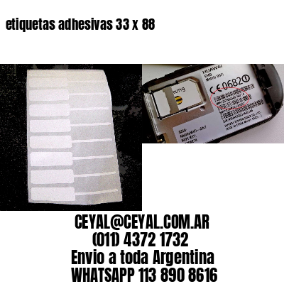 etiquetas adhesivas 33 x 88