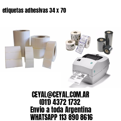 etiquetas adhesivas 34 x 70