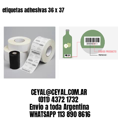 etiquetas adhesivas 36 x 37