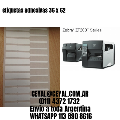 etiquetas adhesivas 36 x 62