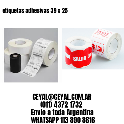 etiquetas adhesivas 39 x 25