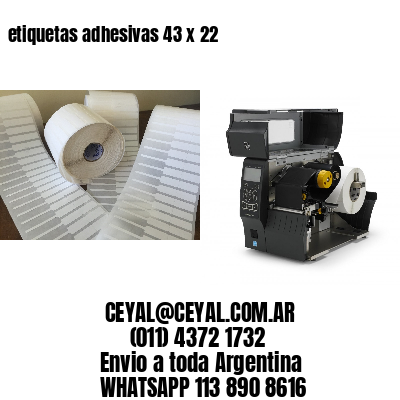 etiquetas adhesivas 43 x 22