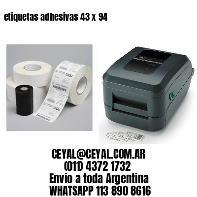 etiquetas adhesivas 43 x 94