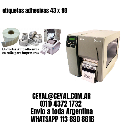 etiquetas adhesivas 43 x 98