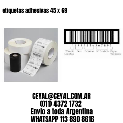 etiquetas adhesivas 45 x 69