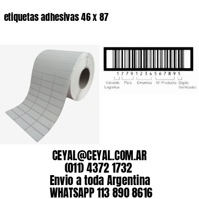 etiquetas adhesivas 46 x 87