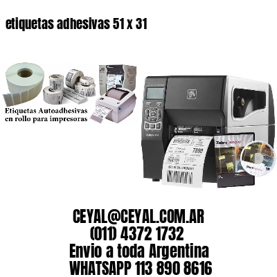 etiquetas adhesivas 51 x 31