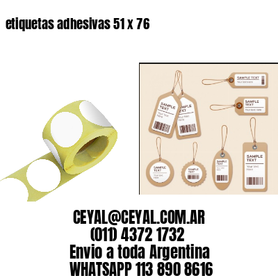 etiquetas adhesivas 51 x 76