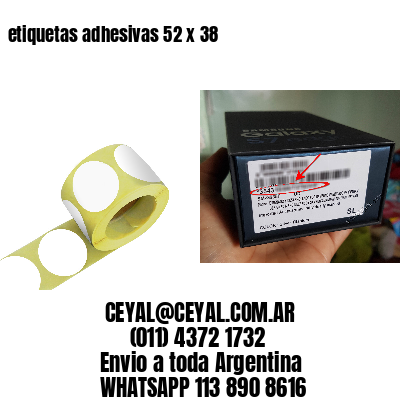 etiquetas adhesivas 52 x 38