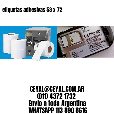 etiquetas adhesivas 53 x 72
