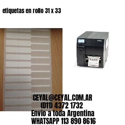 etiquetas en rollo 31 x 33