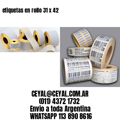 etiquetas en rollo 31 x 42