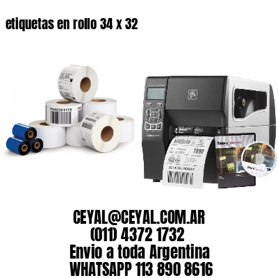 etiquetas en rollo 34 x 32