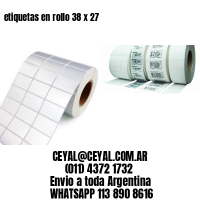 etiquetas en rollo 38 x 27