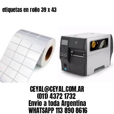 etiquetas en rollo 39 x 43