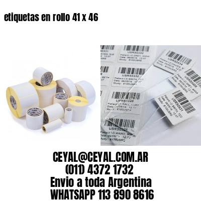 etiquetas en rollo 41 x 46