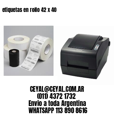 etiquetas en rollo 42 x 40