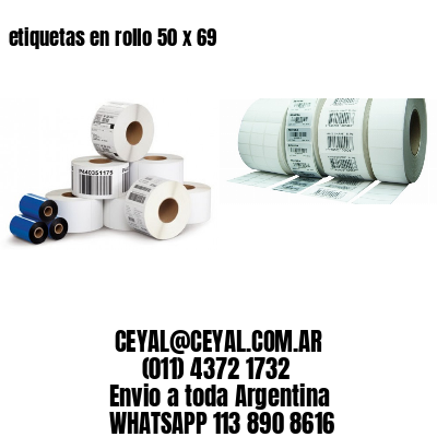 etiquetas en rollo 50 x 69