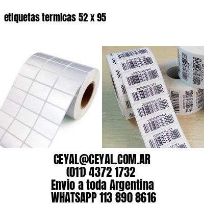 etiquetas termicas 52 x 95