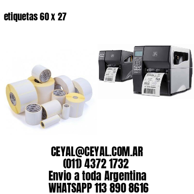 etiquetas 60 x 27