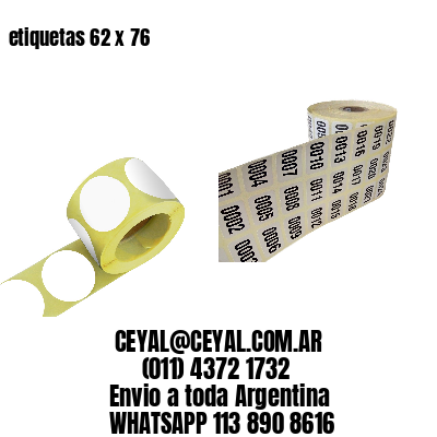 etiquetas 62 x 76