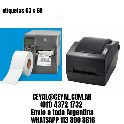 etiquetas 63 x 68