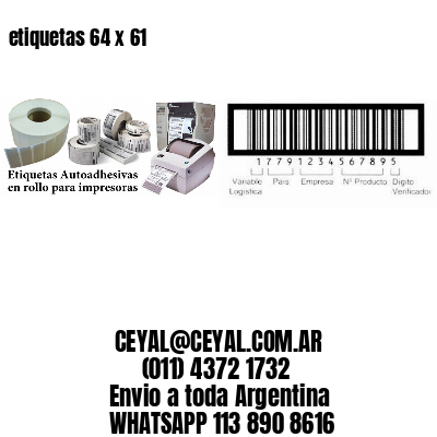 etiquetas 64 x 61