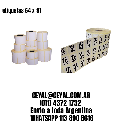 etiquetas 64 x 91