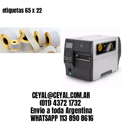 etiquetas 65 x 22