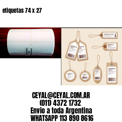 etiquetas 74 x 27