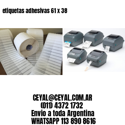 etiquetas adhesivas 61 x 38