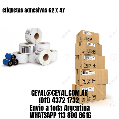 etiquetas adhesivas 62 x 47