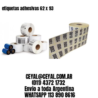 etiquetas adhesivas 62 x 93