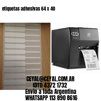 etiquetas adhesivas 64 x 40