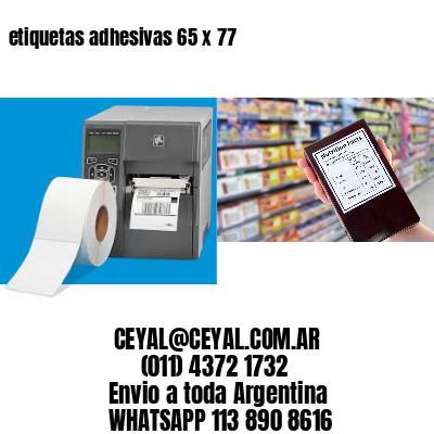 etiquetas adhesivas 65 x 77