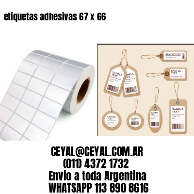 etiquetas adhesivas 67 x 66