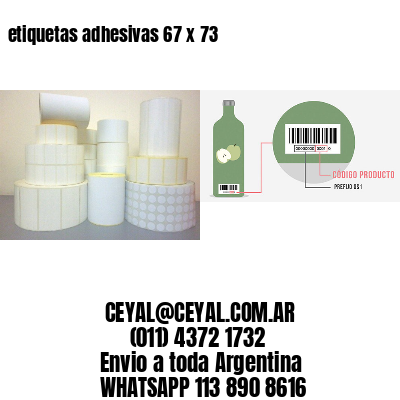 etiquetas adhesivas 67 x 73