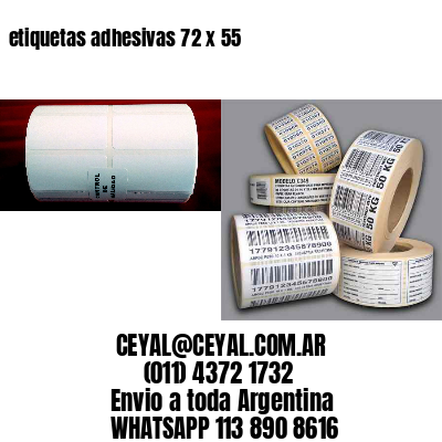 etiquetas adhesivas 72 x 55