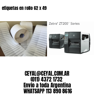 etiquetas en rollo 62 x 49